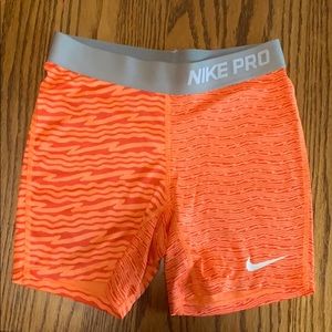 Orange Nike Pro spandex Girls